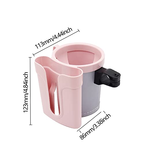 Bike Cup Holder & Phone Mount, 3‑in‑1 Universal Drink Bottle Mount - color: Pink