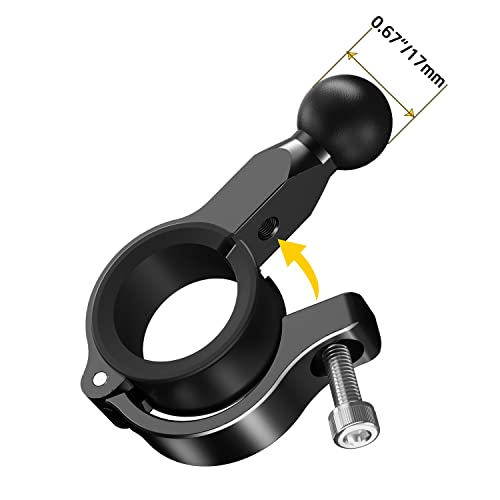 iMESTOU 17mm Handlebar Mounting Aadapter Aluminum, 0.67"/17mm Ball Base