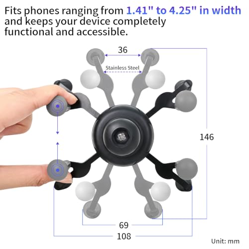 Strg Car Phone Mount with Twist-Lock Suction Cup Base for Car Windshields - size: Suction Cup Base