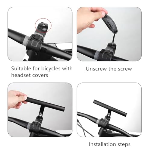 ESUPPORT Bike Handlebar Extender 7.87" Aluminum Alloy Extension Cross Bar - color: Red