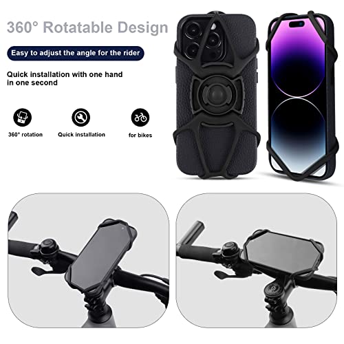 WALLFID Bike Phone Mount for Stem Mounting 4.7"-7.2" Cell Phones, Aluminum Alloy Strong Ultra Light Phone Mount for Bicycle, Designed for Road Bicycle Accessories - Cycling Gift