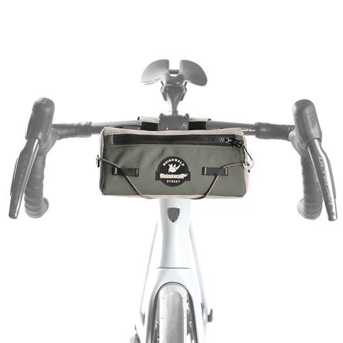 Rhinowalk Bike Handlebar Bag Bicycle Front Bag Storage Small Pouch with Shoulder Strap for Urban Cycling - color: Green