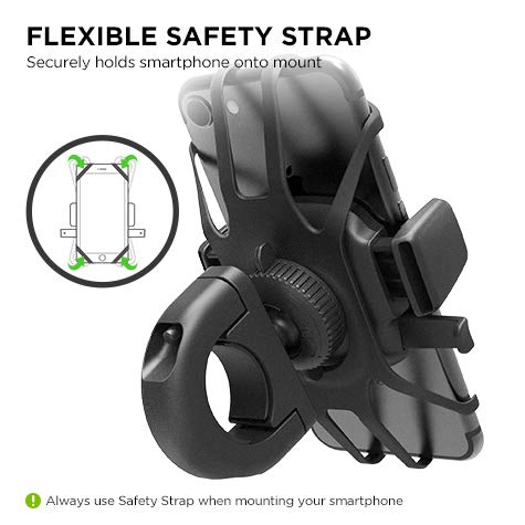 iOttie Easy One Touch 4 Bike Phone Mount Holder Bicycle Handlebar Cradle Quick-Release Lock, Secure Phone Holder for iPhone 17 16 15 Samsung Google Smartphones