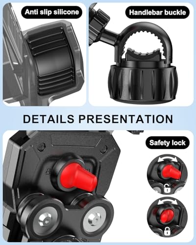 Motorcycle Phone Mount with Vibration Dampener for 4.7-7" Phone - color: Knob Base