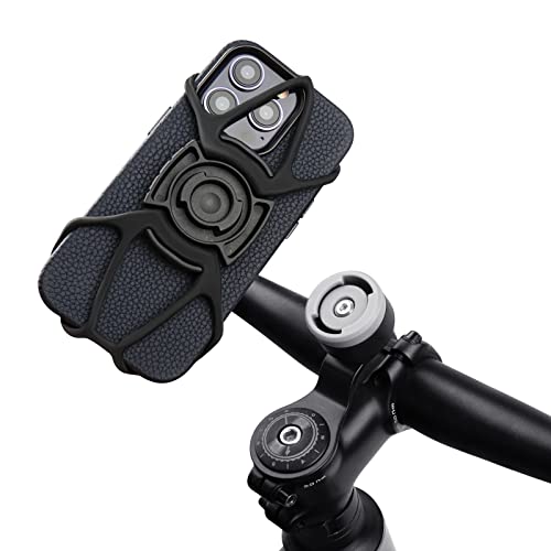 WALLFID Bike Phone Mount for Stem Mounting 4.7"-7.2" Cell Phones, Aluminum Alloy Strong Ultra Light Phone Mount for Bicycle, Designed for Road Bicycle Accessories - Cycling Gift