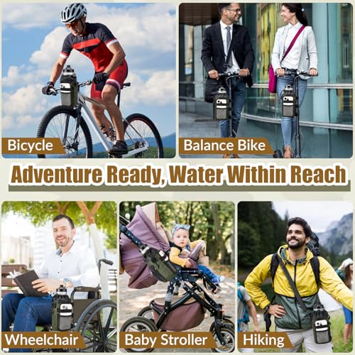 WOTOW Bike Water Bottle Holder, Insulated Bicycle Cup Holder for Handlebar - size: Large