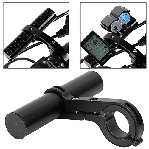 Cuifati Handlebar Bracket Extension Bike Handlebar Extender 14lbs/6kg Load Bearing Bracket for Motorcycle - color: black