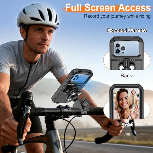 HUANLANG Motorcycle Phone Mount Anti Vibration,Waterproof Bike Phone Holder