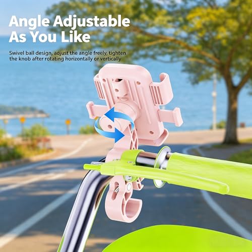 Pink Phone Holder for Electric Scooter, Bike Phone Mount for Women - color: Pink