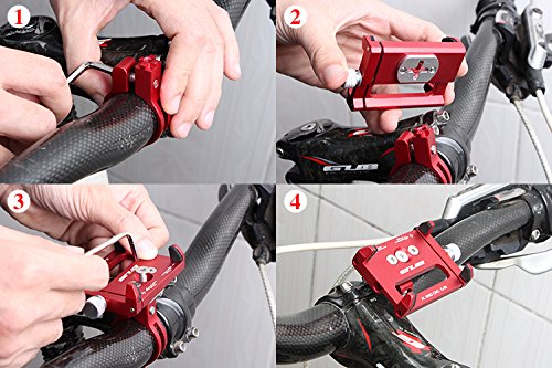 GUB G-85 Bike CNC Phone Holder 4.2-7.0 inch Phone Mount Support GPS Case Bicycle Motorcycle Handlebar Extender-Black