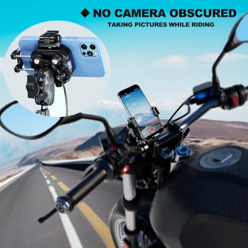 iMESTOU Motorcycle Wireless USB C Phone Mount Anti-Vibration