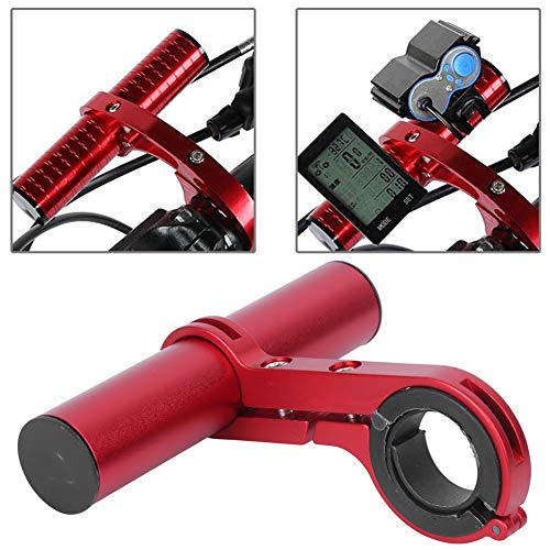 Cuifati Handlebar Bracket Extension Bike Handlebar Extender 14lbs/6kg Load Bearing Bracket for Motorcycle - color: red