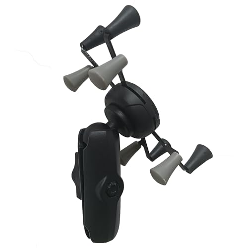 Strg Phone Mount Holder with Aluminum Double Socket Arm for 1" Ball Mount - size: Match Your Own Base