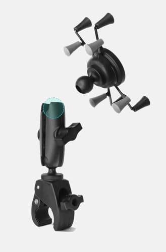 Strg Phone Mount Holder with Aluminum Double Socket Arm for 1" Ball Mount - size: Match Your Own Base