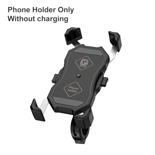 Motorcycle Phone Holder, 360° Rotatable Anti Vibration Bike Phone Mount, Universal Fit 22-32mm Handlebars for Motorcycle Scooter Electric Bike ATV, Fits 4.7-7.2 Inch Smartphones, No Charging Function