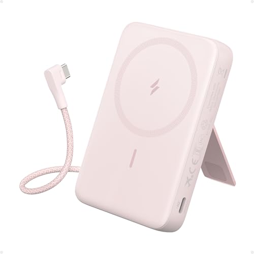 Anker Zolo Magnetic Power Bank,10,000mAh Magsafe Portable Charger - color: Pink
