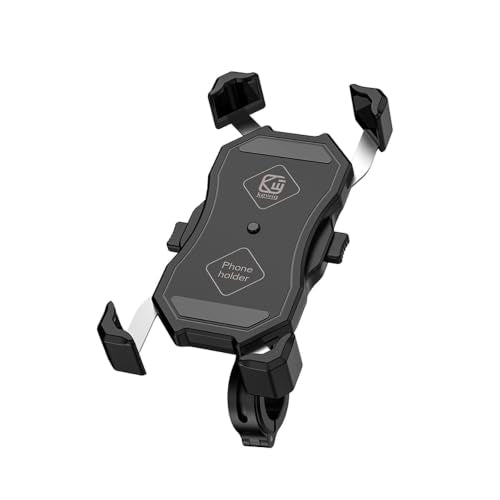 Motorcycle Phone Holder, 360° Rotatable Anti Vibration Bike Phone Mount, Universal Fit 22-32mm Handlebars for Motorcycle Scooter Electric Bike ATV, Fits 4.7-7.2 Inch Smartphones, No Charging Function