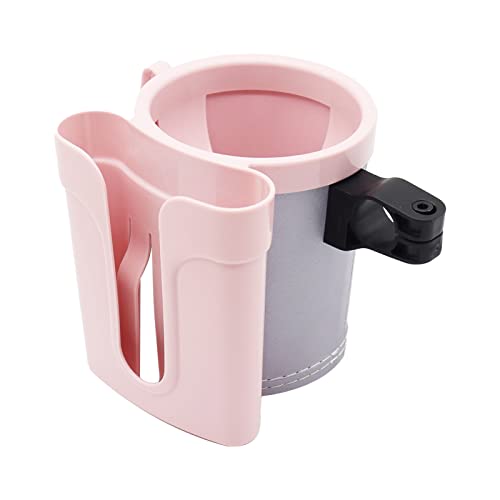 Bike Cup Holder & Phone Mount, 3‑in‑1 Universal Drink Bottle Mount - color: Pink
