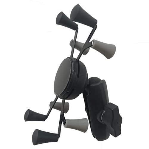 Strg Phone Mount Holder with Aluminum Double Socket Arm for 1" Ball Mount - size: Match Your Own Base