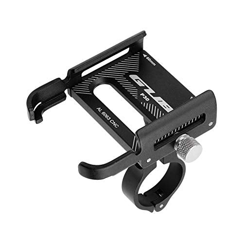GUB P30 Aluminum Bike Phone Holder for 3.5" to 7.5" Device Bicycle Phone Stand Scooter Moto Mount Support Handlebar Clips - color: Black