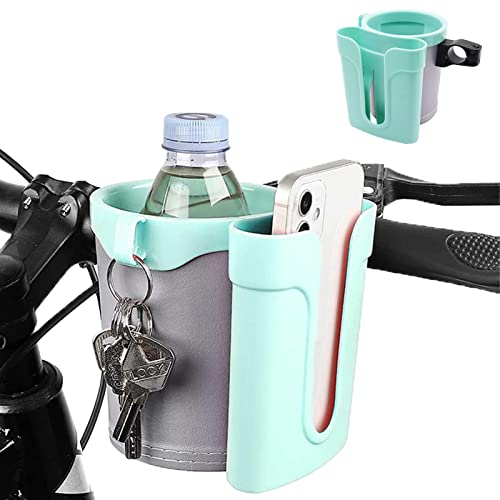 Bike Cup Holder & Phone Mount, 3‑in‑1 Universal Drink Bottle Mount - color: green