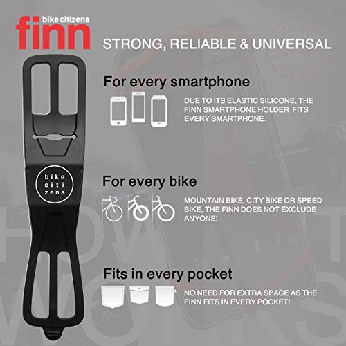 Generic Universal Smartphone Bicycle Mount, 100% Silicone, Compact, Light, Portable | Easy No Tools Mount | All Weather Use, UV Resistant | Durable | Made in Austria (Green) - color: Green