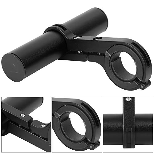 Cuifati Handlebar Bracket Extension Bike Handlebar Extender 14lbs/6kg Load Bearing Bracket for Motorcycle - color: black