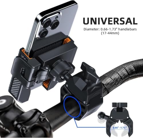 Bike Phone Mount Handlebar Clamp for Ebike, Scooter Holder
