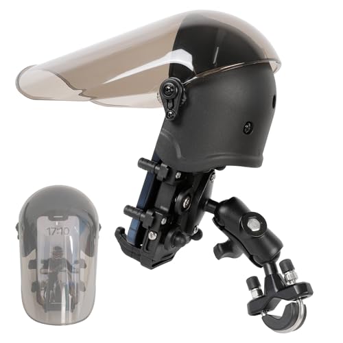 Motorcycle Phone Mount with Vibration Dampener, Waterproof, Sunproof, Aluminum Alloy Handlebar Mounting Base, One-Handed Operation Motorcycle Universal Phone Holder for 4.7"-7.2" Smartphones
