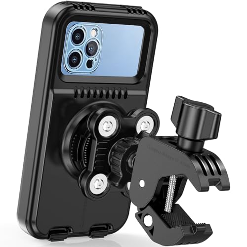 HUANLANG Motorcycle Phone Mount Anti Vibration,Waterproof Bike Phone Holder