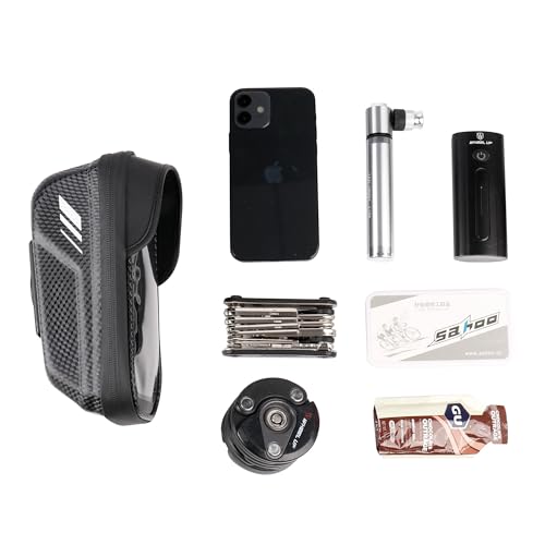 Bike Frame Bag Waterproof, 3D EVA Hard Shell Bike Phone Holder with Sun Visor, Universal Bicycle Top Tube Bag Cycling Pouch for 4.7-7" Phones - Anti-Rubbing Design & Frame-Friendly Mount