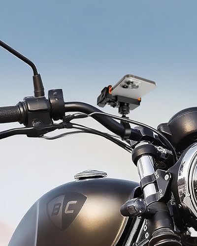 xik Universal Motorcycle Phone Mount Holder - Quick Release & Lock Handlebar Mount for Bike, Bicycle, Scooter & ATV - Fits iPhone & Android Smartphones 4.7-7.2 Inches