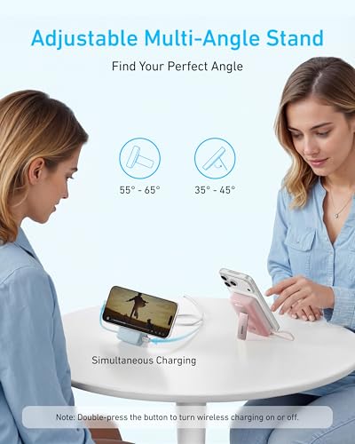 Anker Zolo Magnetic Power Bank,10,000mAh Magsafe Portable Charger - color: Black
