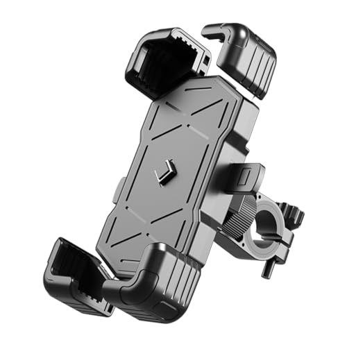 AUCELI 4.7-7.2 Inch Motorcycle Phone Mount Quick Release Bike Holder Black - color: Black