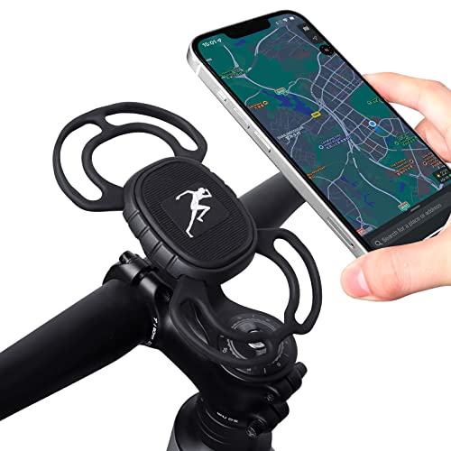 WALLFID Bike Phone Mount for Stem Mounting 4.7"-7.2" Cell Phones, Aluminum Alloy Strong Ultra Light Phone Mount for Bicycle, Designed for Road Bicycle Accessories - Cycling Gift
