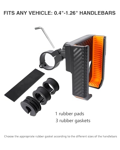 xik Universal Motorcycle Phone Mount Holder - Quick Release & Lock Handlebar Mount for Bike, Bicycle, Scooter & ATV - Fits iPhone & Android Smartphones 4.7-7.2 Inches