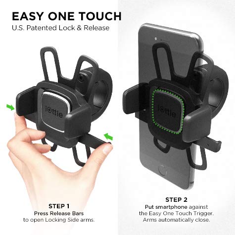 iOttie Easy One Touch 4 Bike Phone Mount Holder Bicycle Handlebar Cradle Quick-Release Lock, Secure Phone Holder for iPhone 17 16 15 Samsung Google Smartphones