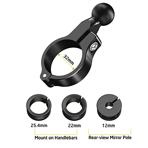 iMESTOU 17mm Handlebar Mounting Aadapter Aluminum, 0.67"/17mm Ball Base