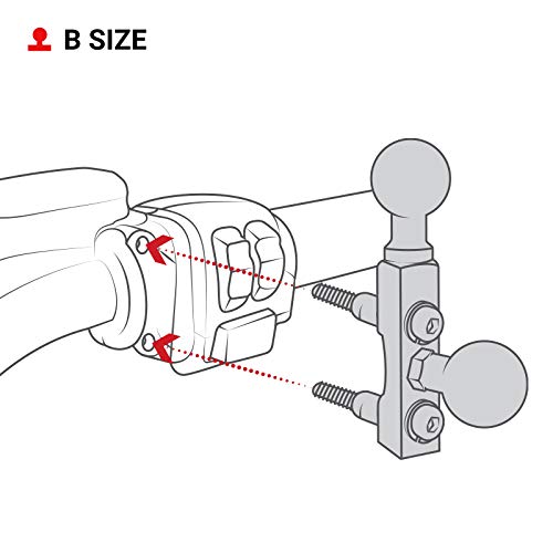 RAM MOUNTS Motorcycle Brake & Clutch Reservoir Mount with Two B Size Balls - style: Double Ball