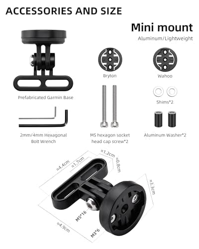 ROCKBROS Bike Computer Mount, Aluminum Out-Front for Garmin and Bryton - style: Mini mount