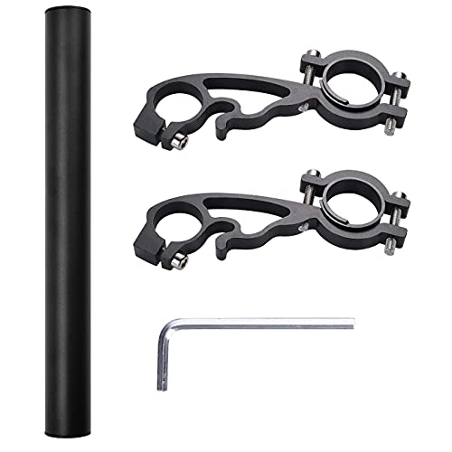 XNX Bike Bicycle Double Handlebars Extender Extension,Aluminum Alloy Super Long Bike Bracket Accessories,for Bike Mounts,Bicycle Extender Bars,for 20mm-32mm Bars Caliber