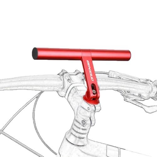ESUPPORT Bike Handlebar Extender 7.87" Aluminum Alloy Extension Cross Bar - color: Red