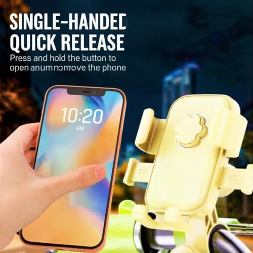Stylish Yellow Bike Phone Mount for Women - color: Yellow