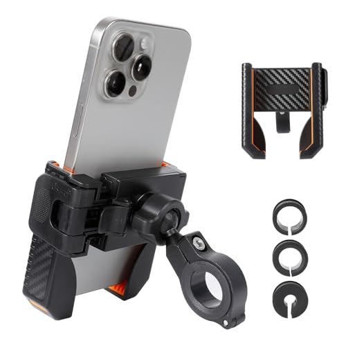 xik Universal Motorcycle Phone Mount Holder - Quick Release & Lock Handlebar Mount for Bike, Bicycle, Scooter & ATV - Fits iPhone & Android Smartphones 4.7-7.2 Inches