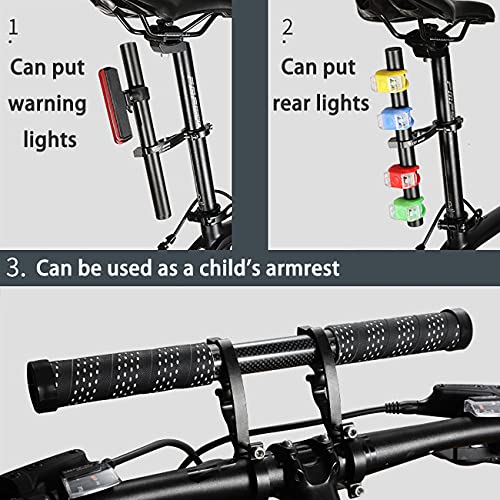 XNX Bike Bicycle Double Handlebars Extender Extension,Aluminum Alloy Super Long Bike Bracket Accessories,for Bike Mounts,Bicycle Extender Bars,for 20mm-32mm Bars Caliber