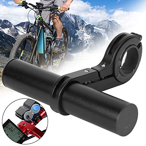 Cuifati Handlebar Bracket Extension Bike Handlebar Extender 14lbs/6kg Load Bearing Bracket for Motorcycle - color: black