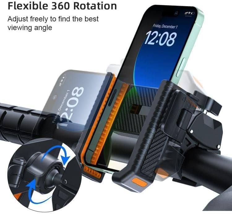 Bike Phone Mount Handlebar Clamp for Ebike, Scooter Holder