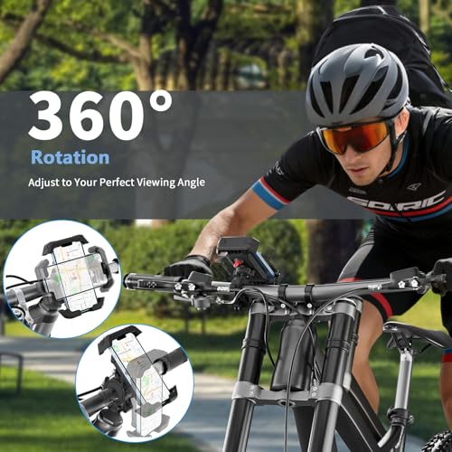 Bike Phone Holder, Locking Motorcycle Mount, One-Hand Quick Release
