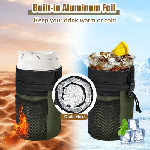 WOTOW Bike Water Bottle Holder, Insulated Bicycle Cup Holder for Handlebar - size: Large