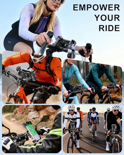 Motorcycle Phone Mount with Vibration Dampener for 4.7-7" Phone - color: Knob Base